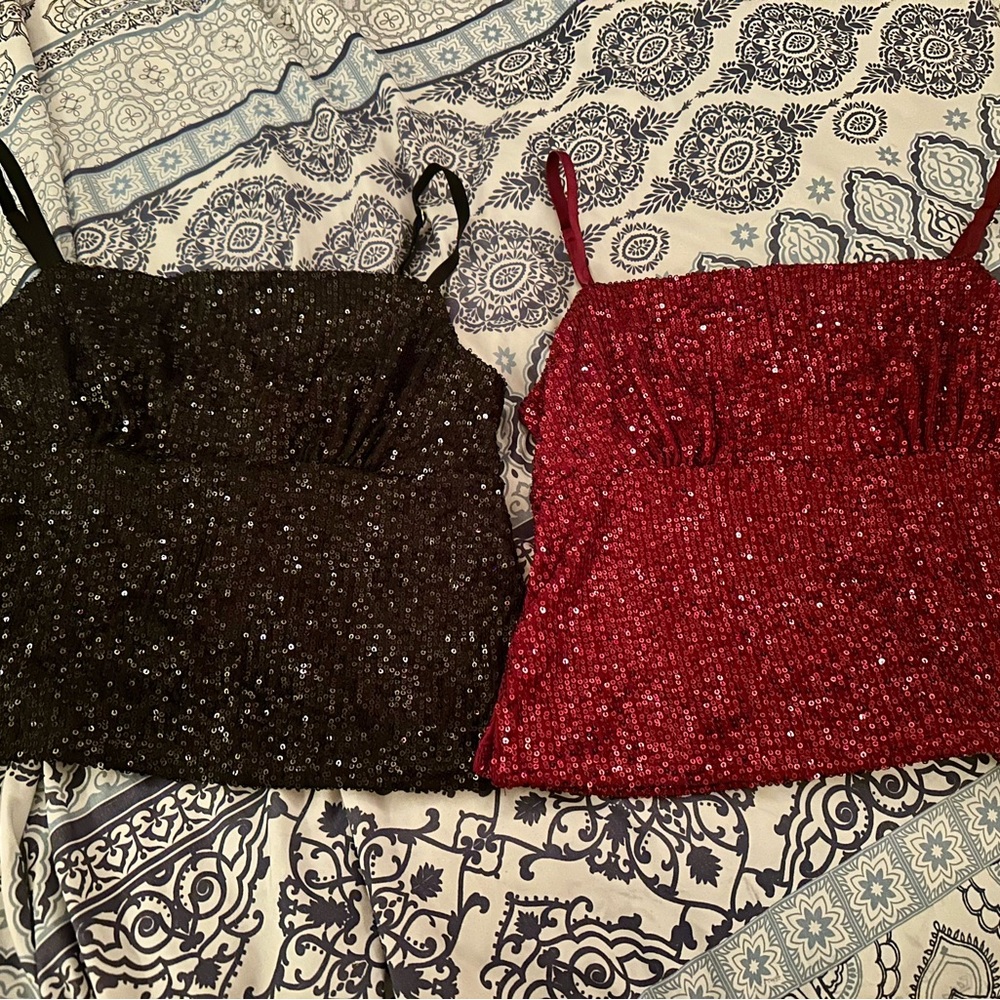 Sequin going out tops